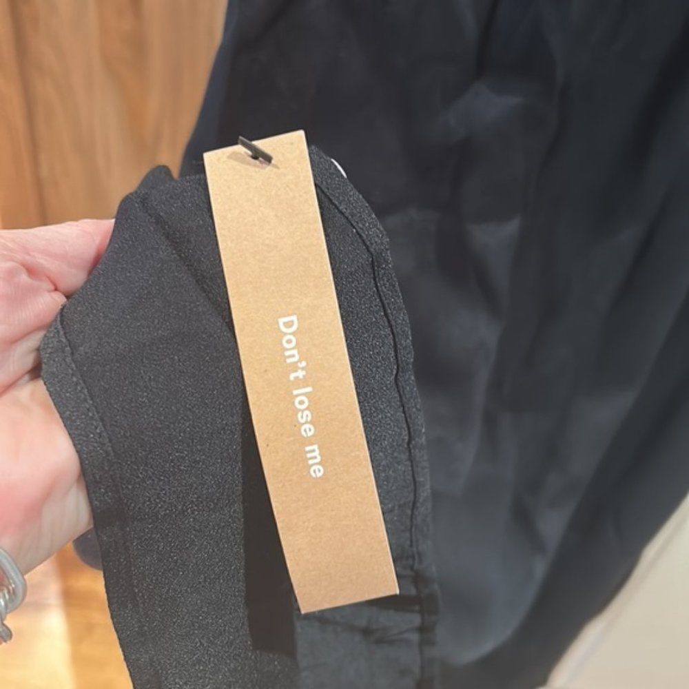 REFORMATION MARA black midi dress 6 NWOT - Picture 9 of 11